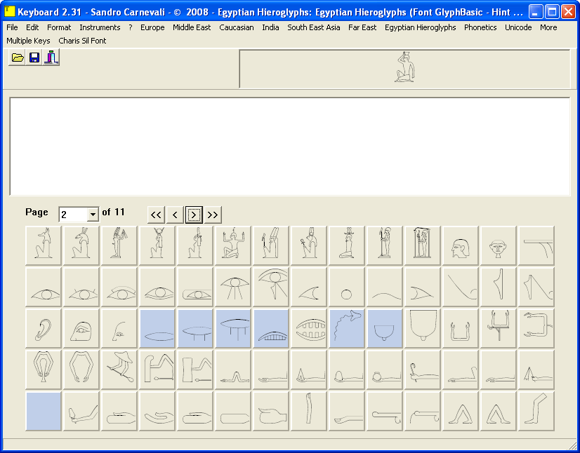Hieroglyphs Keyboard, pag. 2