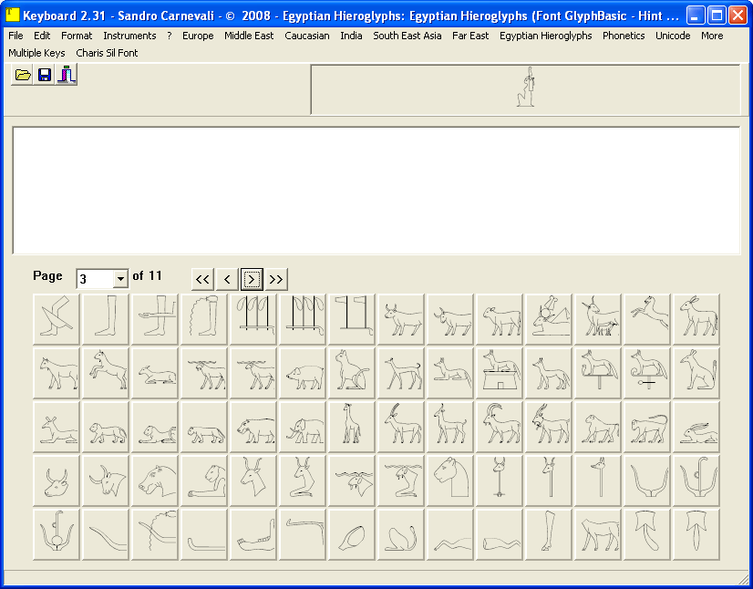 Hieroglyphs Keyboard, pag. 3