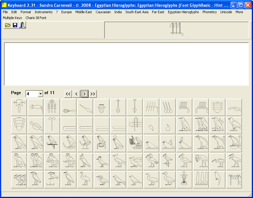 Hieroglyphs Keyboard, pag. 4