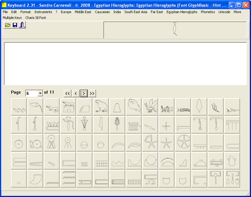 Hieroglyphs Keyboard, pag. 6