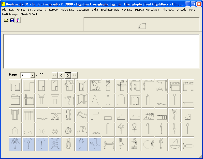 Hieroglyphs Keyboard, pag. 7