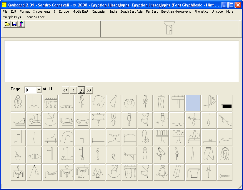Hieroglyphs Keyboard, pag. 8