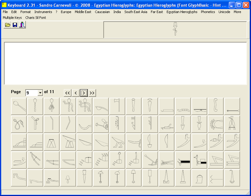 Hieroglyphs Keyboard, pag. 9